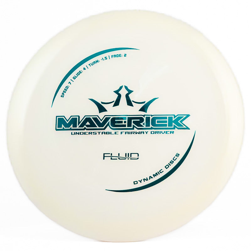 Dynamic Discs Fluid Maverick White | Teal |  173g