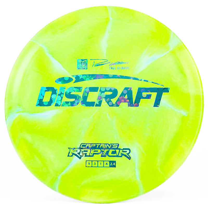 Discraft Captain's Raptor Green | Blue Flowers |  173g-174g