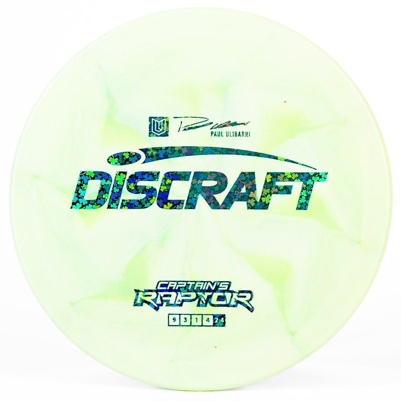 Discraft Captain's Raptor Green | Holo Clovers |  173g-174g
