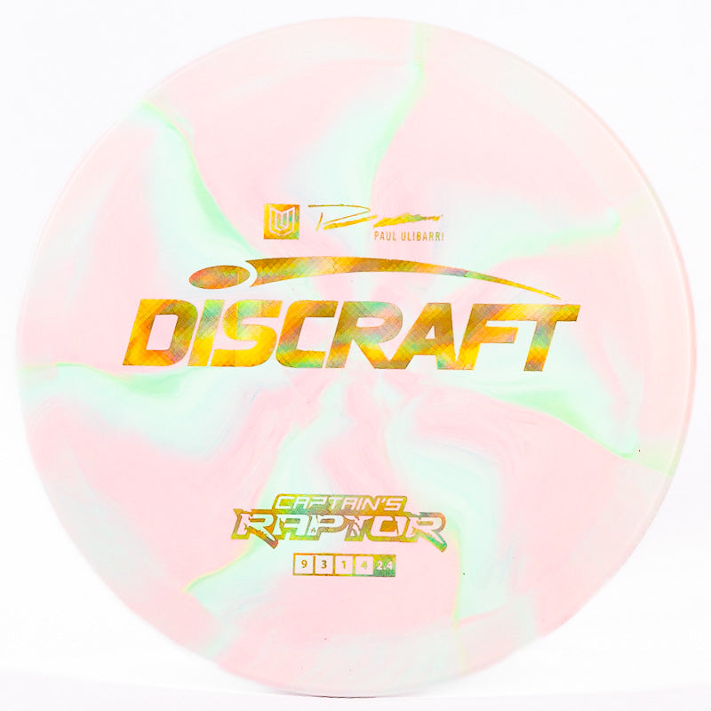 Discraft Captain's Raptor Pink Green | Gold Holo |  173g-174g