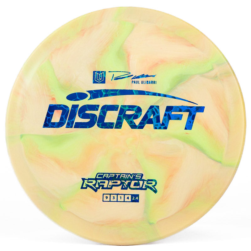 Discraft Captain's Raptor Peach Green | Blue Reptile |  173g-174g