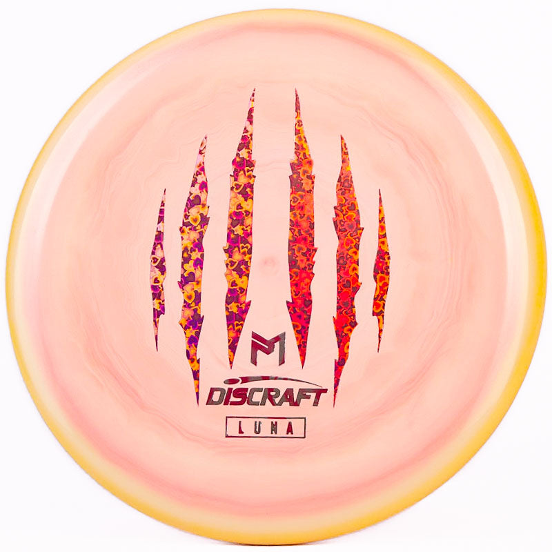 Discraft Paul McBeth 6x Claw ESP Luna Pink Yellow | Pink Hearts |  173g-174g