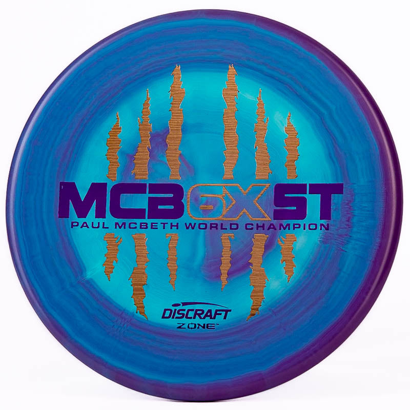 Discraft Paul McBeth 6x Claw ESP Zone Purple Aqua | Woodgrain |  173g-174g