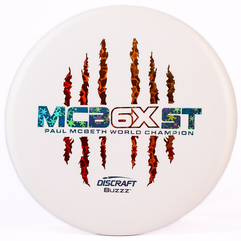 Discraft Paul Mcbeth 6x Claw Mc Beast Buzzz White | Holo Snowflakes |  177g+