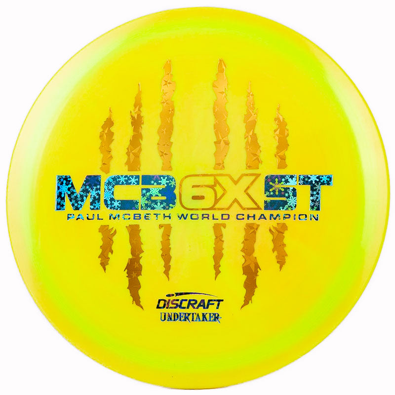 Discraft Paul McBeth 6x McBeast ESP Undertaker Green Yellow | Blue Snowflakes |  173g-174g