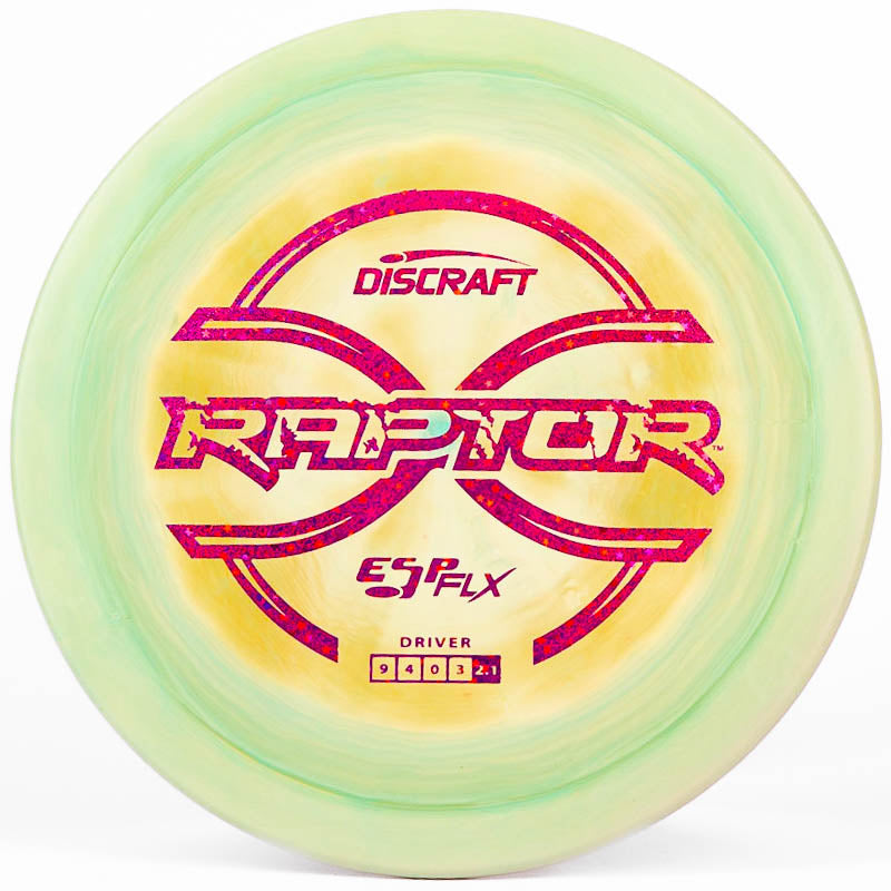 Discraft Raptor (ESP FLX) Green  | Purple Confetti |  167g-169g